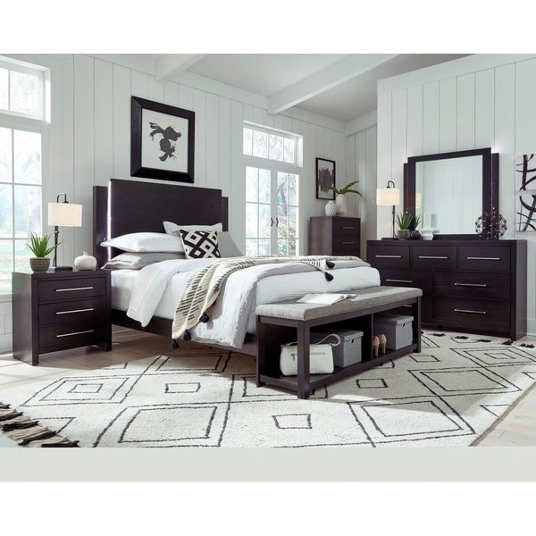 Progressive Furniture Progressive Furniture B117-43 Bedroom Nightstand; Midnight B117-43